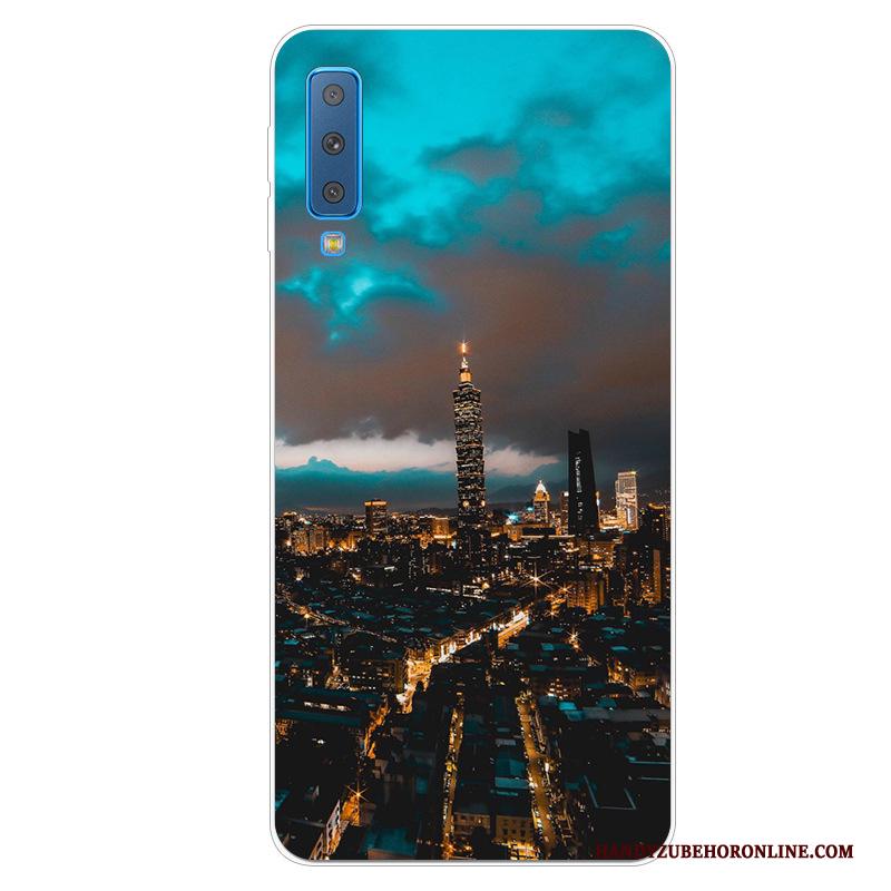 Samsung Galaxy A7 2018 Bescherming Anti-fall Ster Hard Hoesje Telefoon Zacht