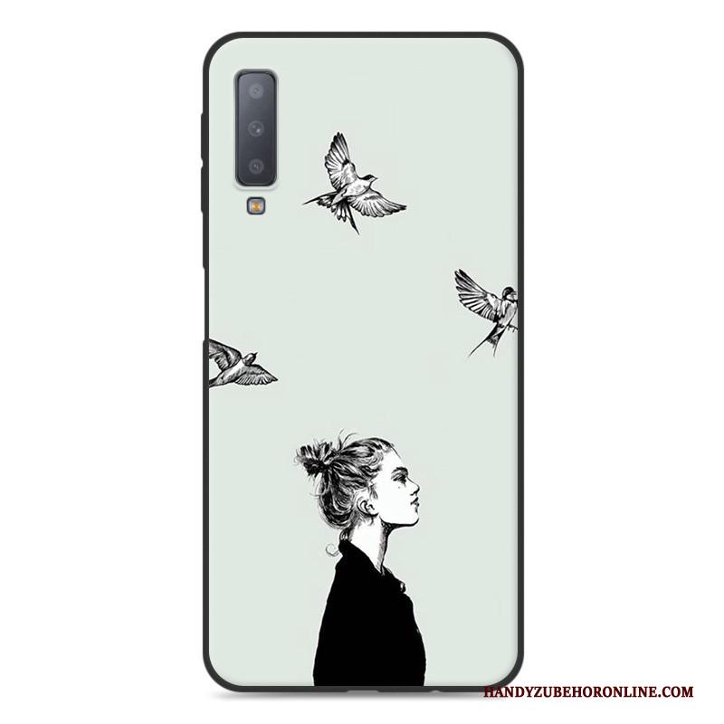 Samsung Galaxy A7 2018 Hoesje All Inclusive Anti-fall Lovers Bescherming Ster Grijs Hoes