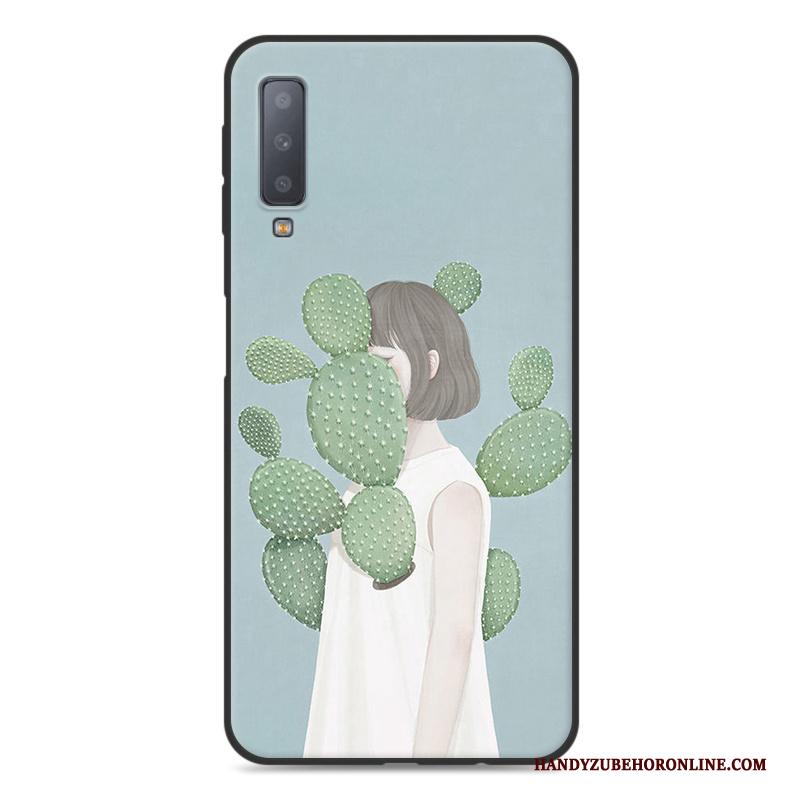 Samsung Galaxy A7 2018 Hoesje Telefoon Ster Kunst Hanger Vers Groen Mini