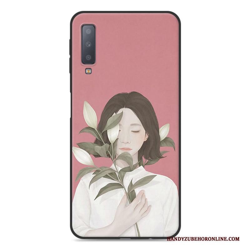 Samsung Galaxy A7 2018 Hoesje Telefoon Ster Kunst Hanger Vers Groen Mini