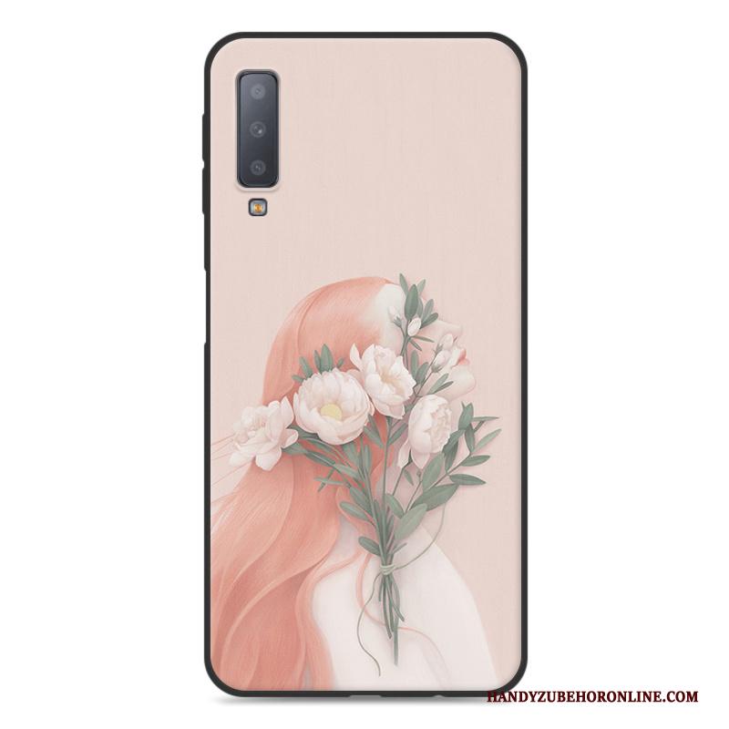 Samsung Galaxy A7 2018 Hoesje Telefoon Ster Kunst Hanger Vers Groen Mini