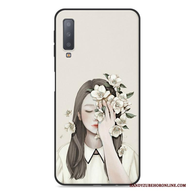 Samsung Galaxy A7 2018 Hoesje Telefoon Ster Kunst Hanger Vers Groen Mini