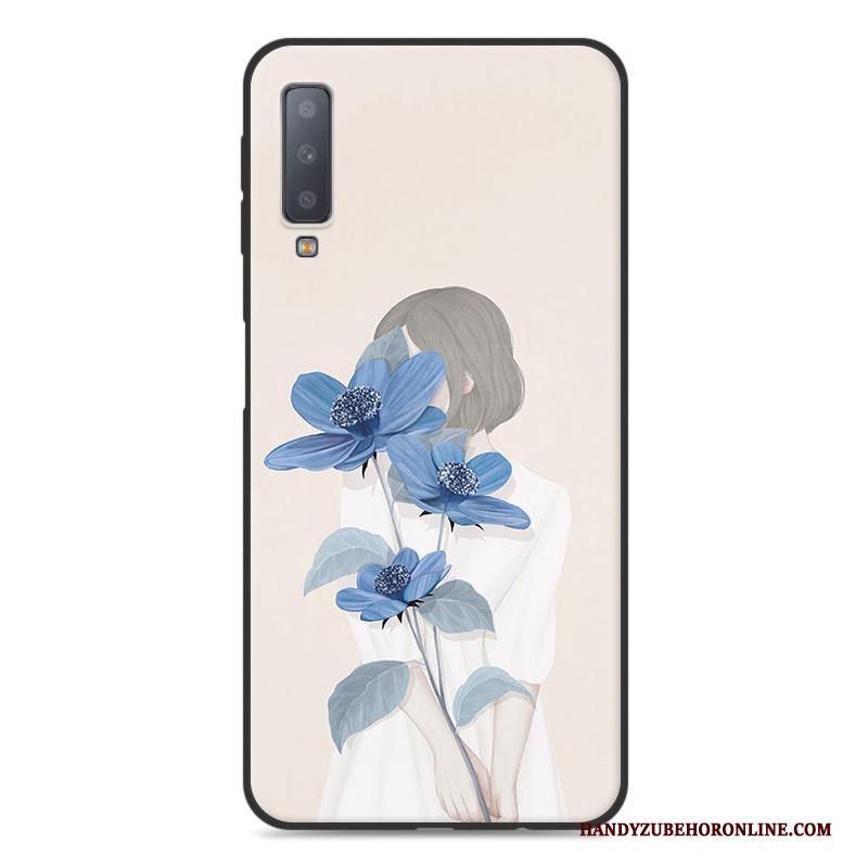 Samsung Galaxy A7 2018 Hoesje Telefoon Ster Kunst Hanger Vers Groen Mini