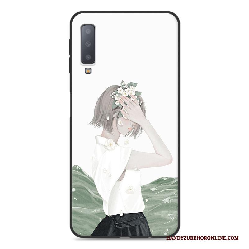 Samsung Galaxy A7 2018 Hoesje Telefoon Ster Kunst Hanger Vers Groen Mini