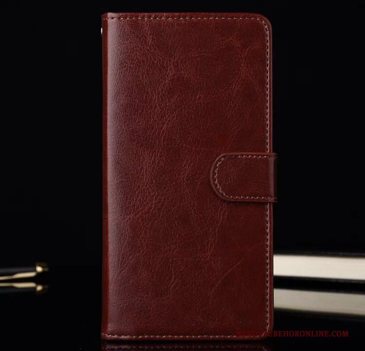 Samsung Galaxy A7 2018 Leren Etui Portemonnee Folio Hoesje Telefoon Ster Bescherming Rood