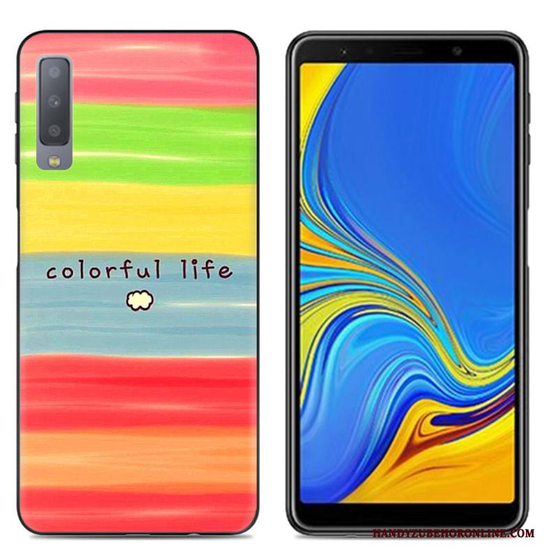 Samsung Galaxy A7 2018 Spotprent Hoesje Trend Telefoon Scheppend Zacht Siliconen