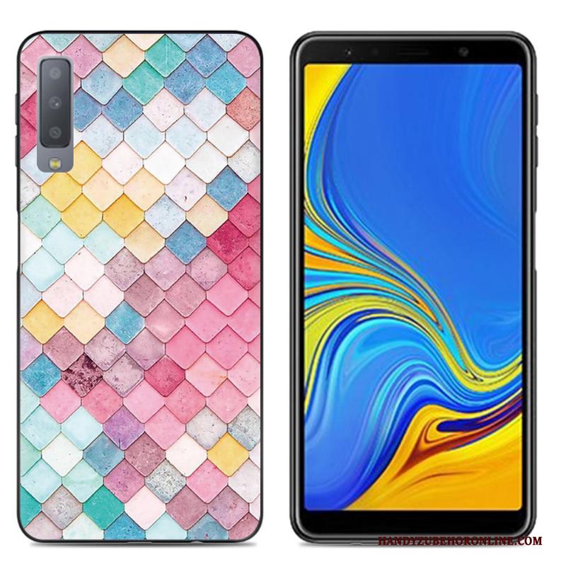 Samsung Galaxy A7 2018 Spotprent Hoesje Trend Telefoon Scheppend Zacht Siliconen