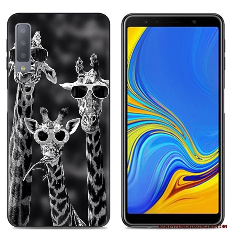 Samsung Galaxy A7 2018 Spotprent Hoesje Trend Telefoon Scheppend Zacht Siliconen