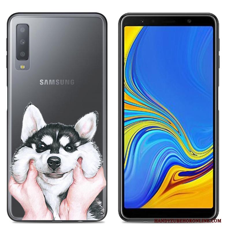 Samsung Galaxy A7 2018 Spotprent Hoesje Trend Telefoon Scheppend Zacht Siliconen