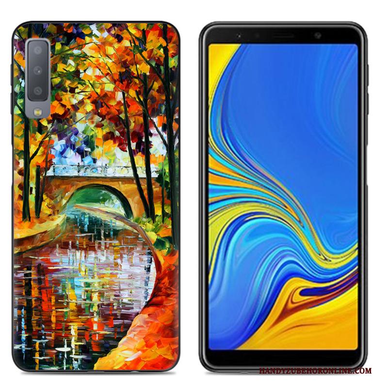 Samsung Galaxy A7 2018 Spotprent Hoesje Trend Telefoon Scheppend Zacht Siliconen