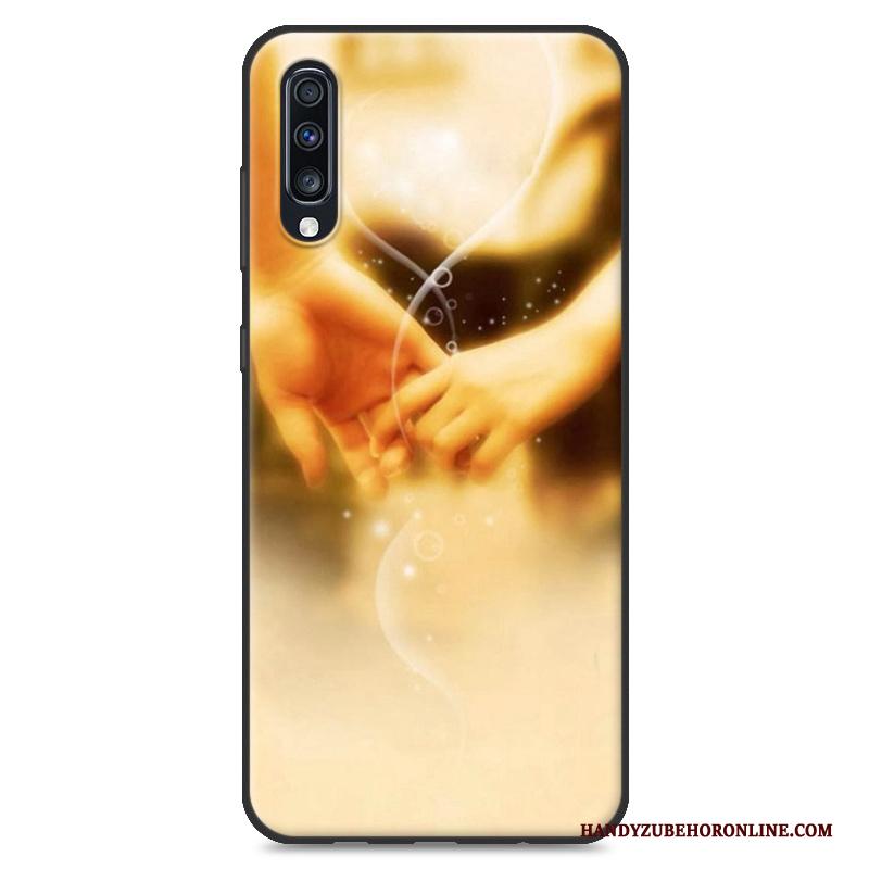 Samsung Galaxy A70 Anti-fall Hoesje Telefoon Rood Schrobben Zacht Ster Siliconen