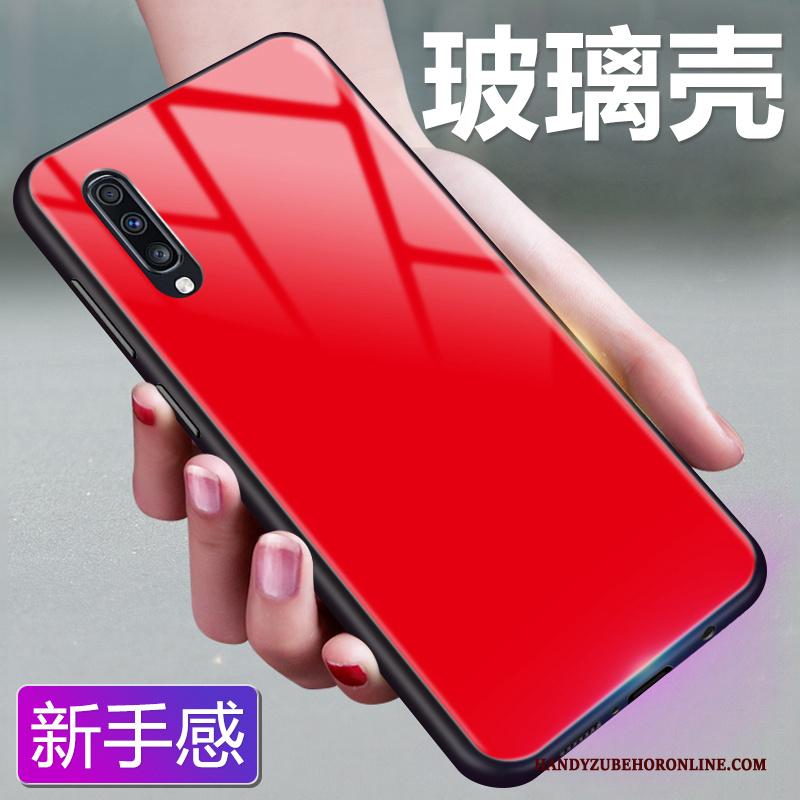 Samsung Galaxy A70 Bescherming Eenvoudige Effen Kleur Hoesje Roze Telefoon Sterrenhemel