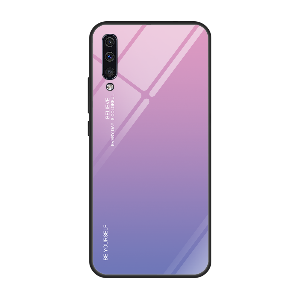 Samsung Galaxy A70 Hoes Hoesje All Inclusive Groen Kleurverloop Anti-fall Ster