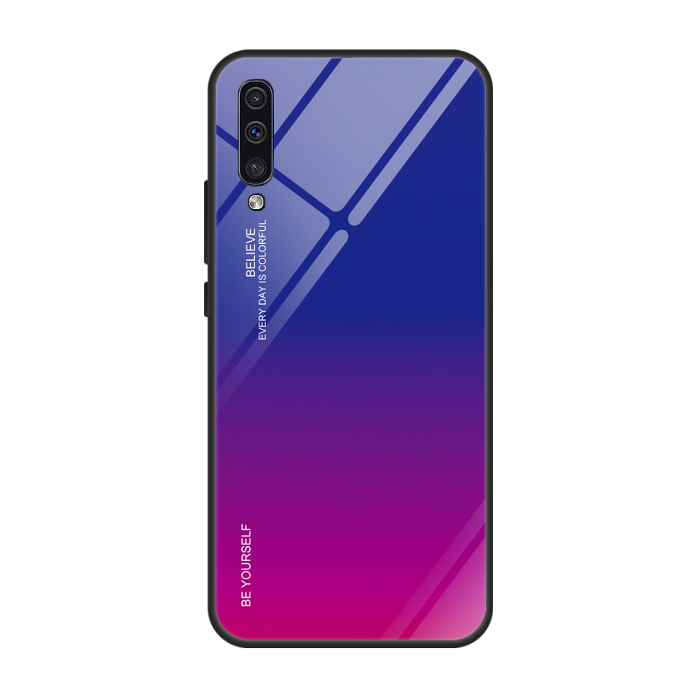 Samsung Galaxy A70 Hoes Hoesje All Inclusive Groen Kleurverloop Anti-fall Ster