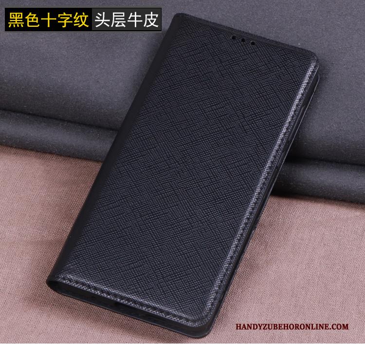 Samsung Galaxy A70 Hoes Leren Etui Folio Echt Leer Hoesje Telefoon Anti-fall Bescherming