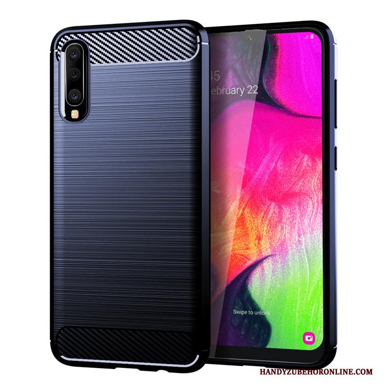 Samsung Galaxy A70 Hoesje Telefoon Grijs Patroon Siliconen Anti-fall Ster Zijde