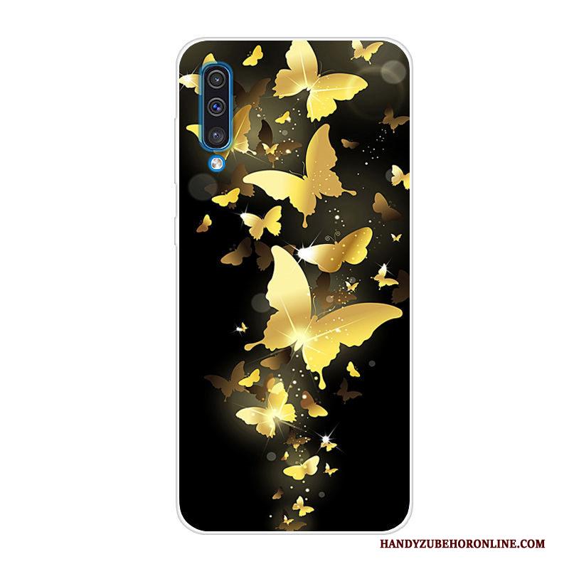 Samsung Galaxy A70 Spotprent Siliconen Hoesje Telefoon Zacht All Inclusive Blauw Trend