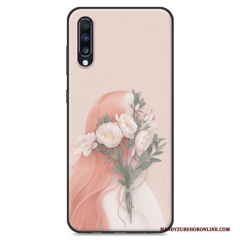 Samsung Galaxy A70 Ster Bescherming Hoes Hoesje Anti-fall Blauw Geschilderd