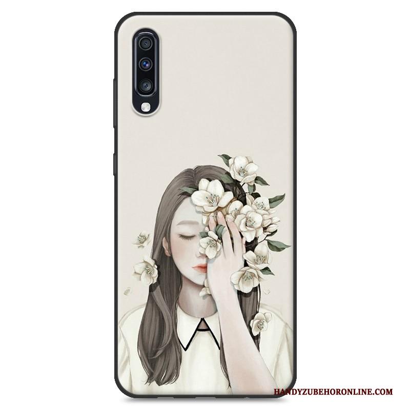 Samsung Galaxy A70 Ster Bescherming Hoes Hoesje Anti-fall Blauw Geschilderd