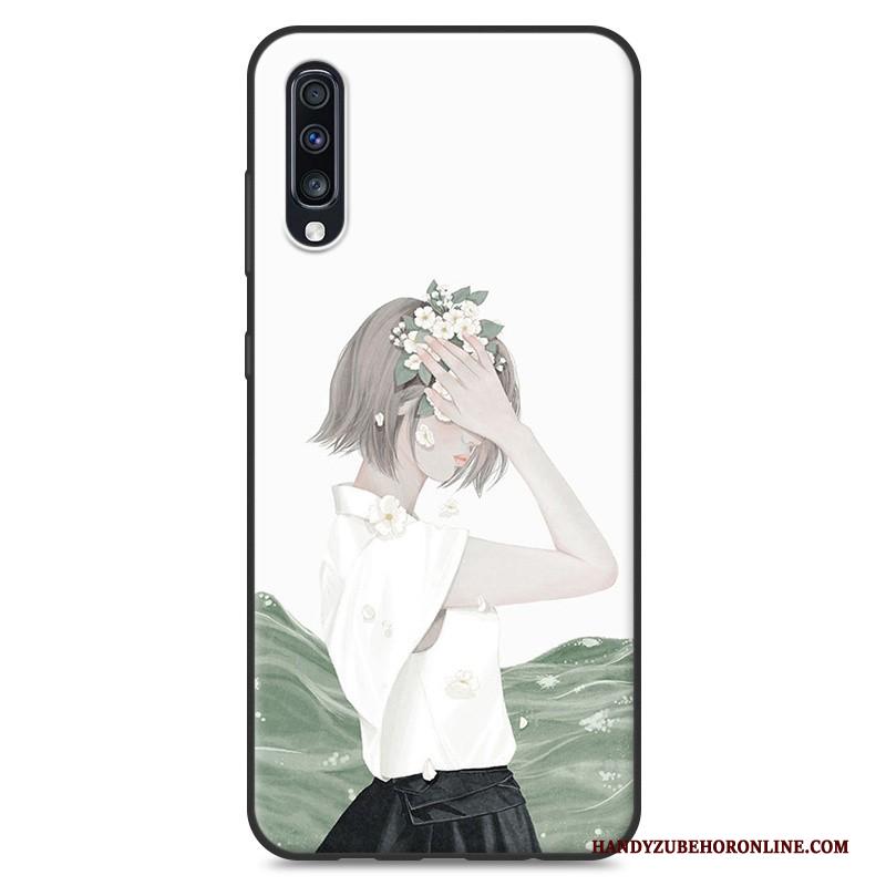 Samsung Galaxy A70 Ster Bescherming Hoes Hoesje Anti-fall Blauw Geschilderd