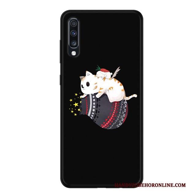 Samsung Galaxy A70 Ster Siliconen Bescherming Anti-fall Blauw Hoesje Telefoon Zacht