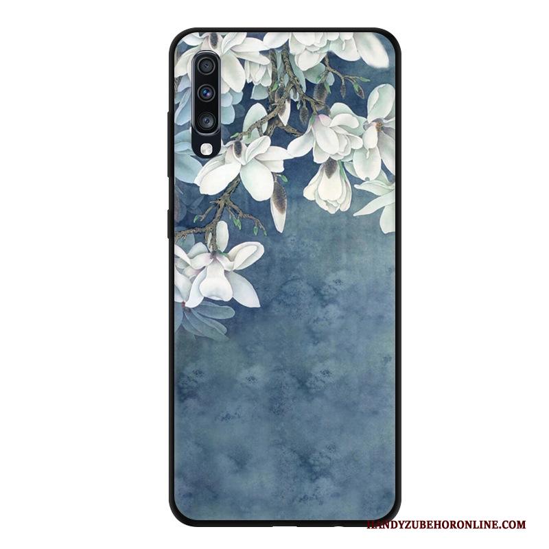 Samsung Galaxy A70 Ster Siliconen Bescherming Anti-fall Blauw Hoesje Telefoon Zacht