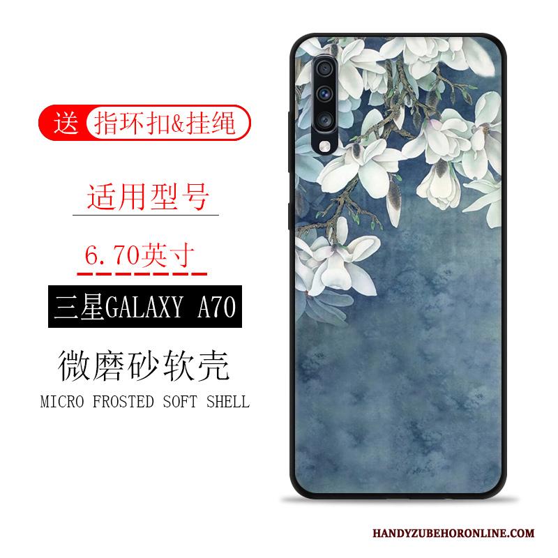 Samsung Galaxy A70 Ster Wind Wit Landschap Siliconen Hoesje Telefoon Inkt