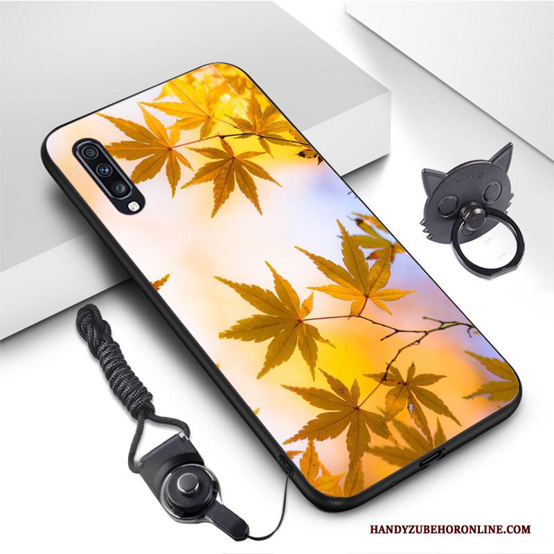 Samsung Galaxy A70 Wind Geel Hoesje Telefoon All Inclusive Ster Anti-fall Kunst