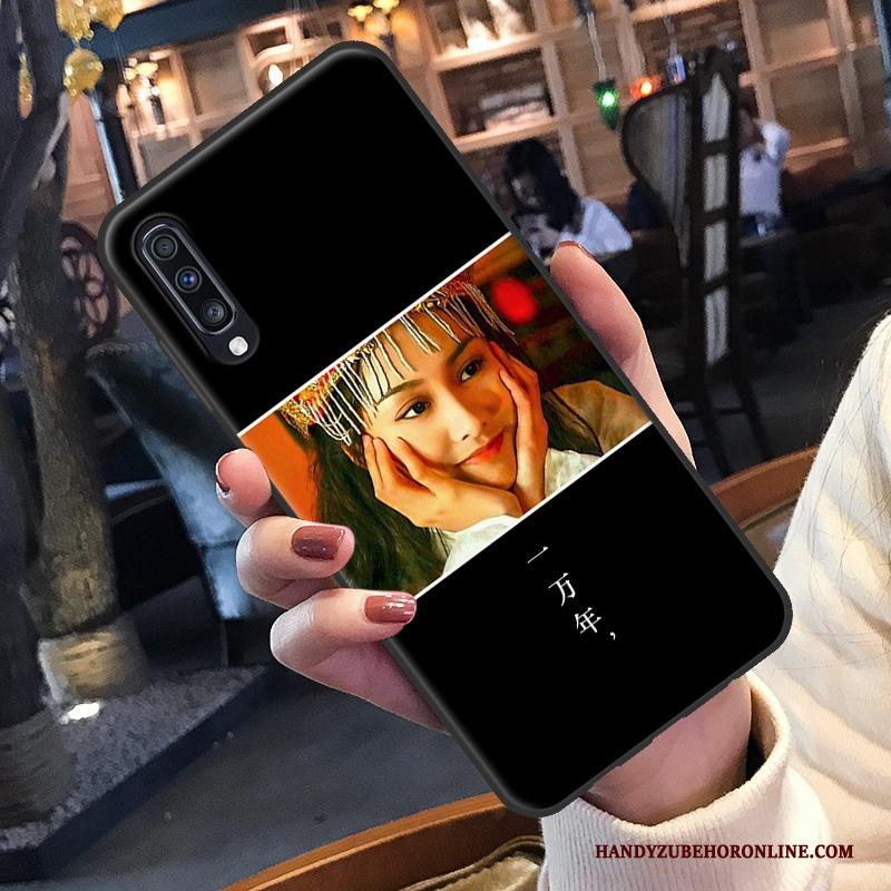 Samsung Galaxy A70s Scheppend Hoesje Zacht Rood Ster Net Red Telefoon