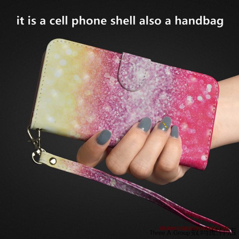 Samsung Galaxy A71 Hoesje Hoes Folio Mooie Anti-fall Spotprent Hanger Bescherming