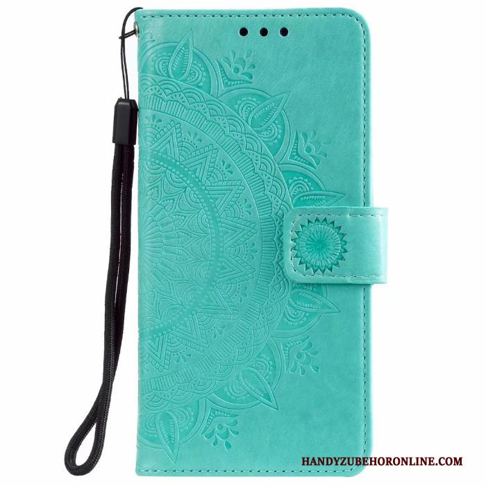 Samsung Galaxy A71 Hoesje Telefoon Ster Blauw Totem Leren Etui Folio