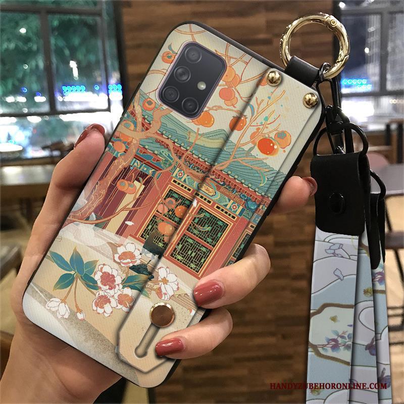 Samsung Galaxy A71 Kleur Hanger Bescherming Hoesje Telefoon Zacht Ster Chinese Stijl