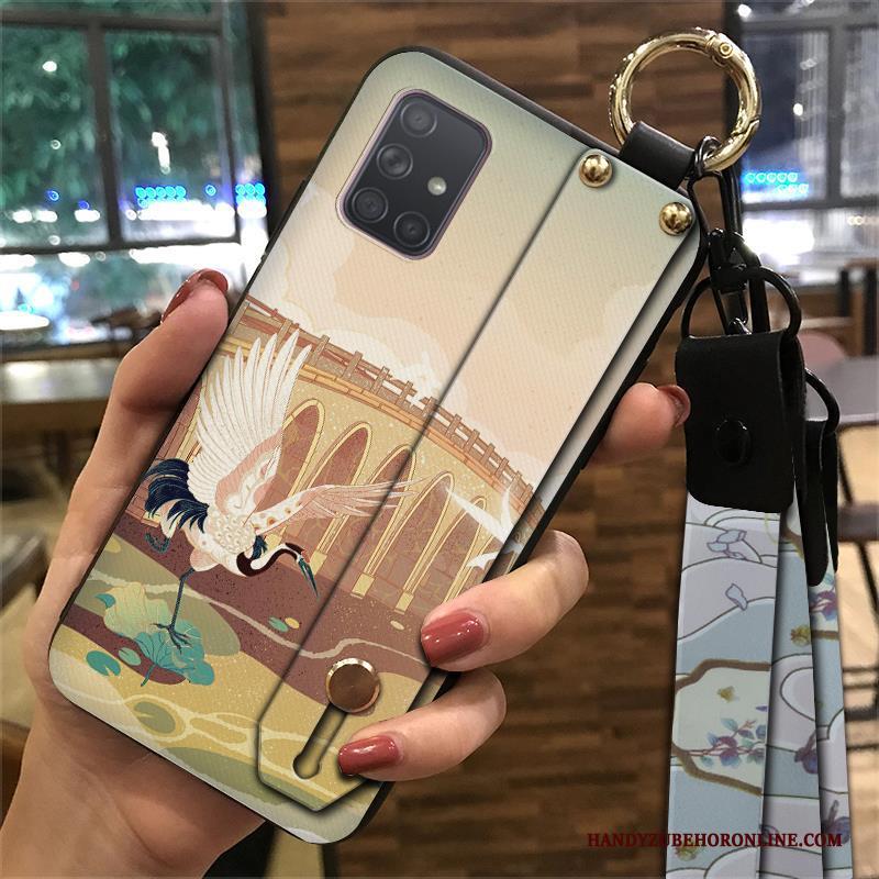 Samsung Galaxy A71 Kleur Hanger Bescherming Hoesje Telefoon Zacht Ster Chinese Stijl