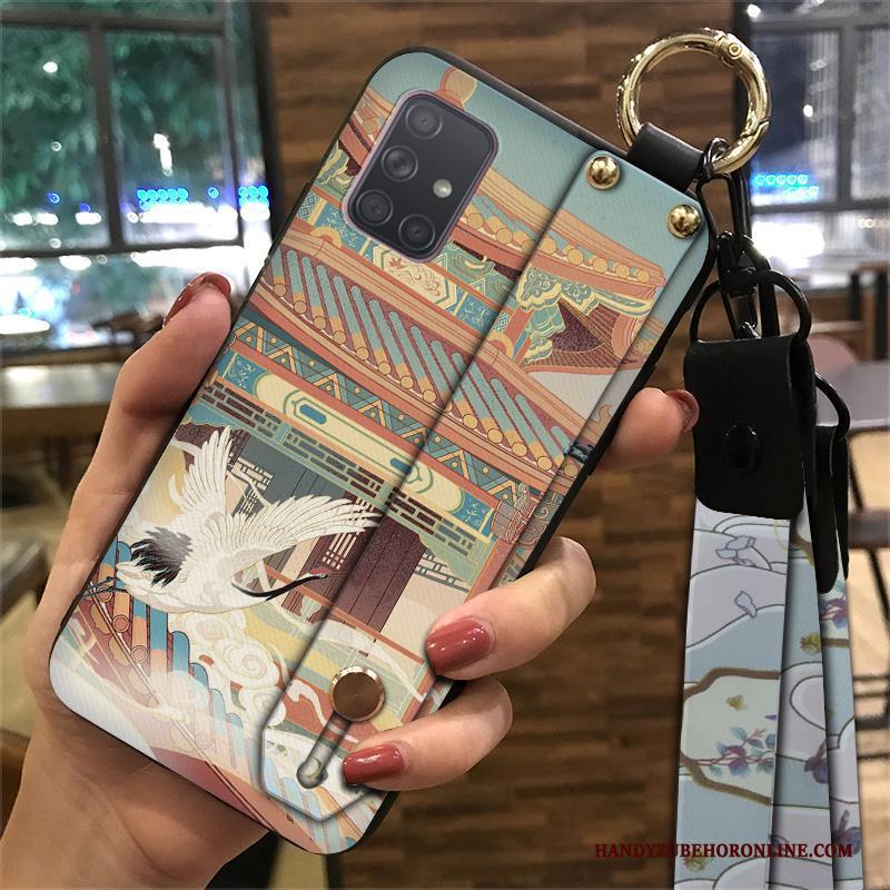 Samsung Galaxy A71 Kleur Hanger Bescherming Hoesje Telefoon Zacht Ster Chinese Stijl