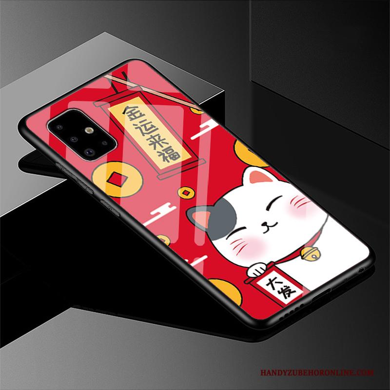 Samsung Galaxy A71 Ster Kat Lovers Anti-fall Hoesje Telefoon Bescherming Rat