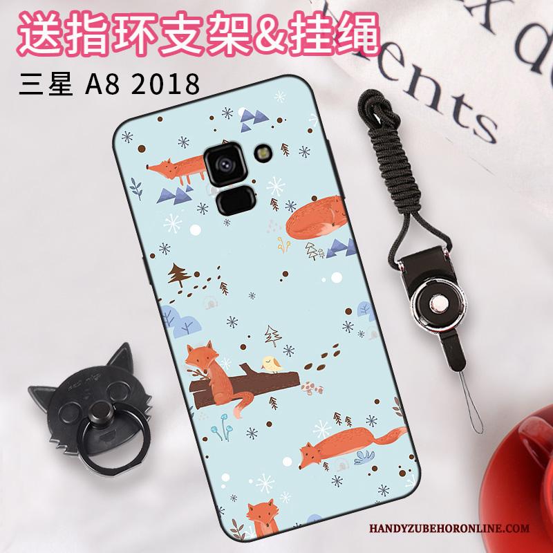 Samsung Galaxy A8 2018 Anti-fall Ster Bescherming Hoesje Telefoon Kleur Eenvoudige Trend