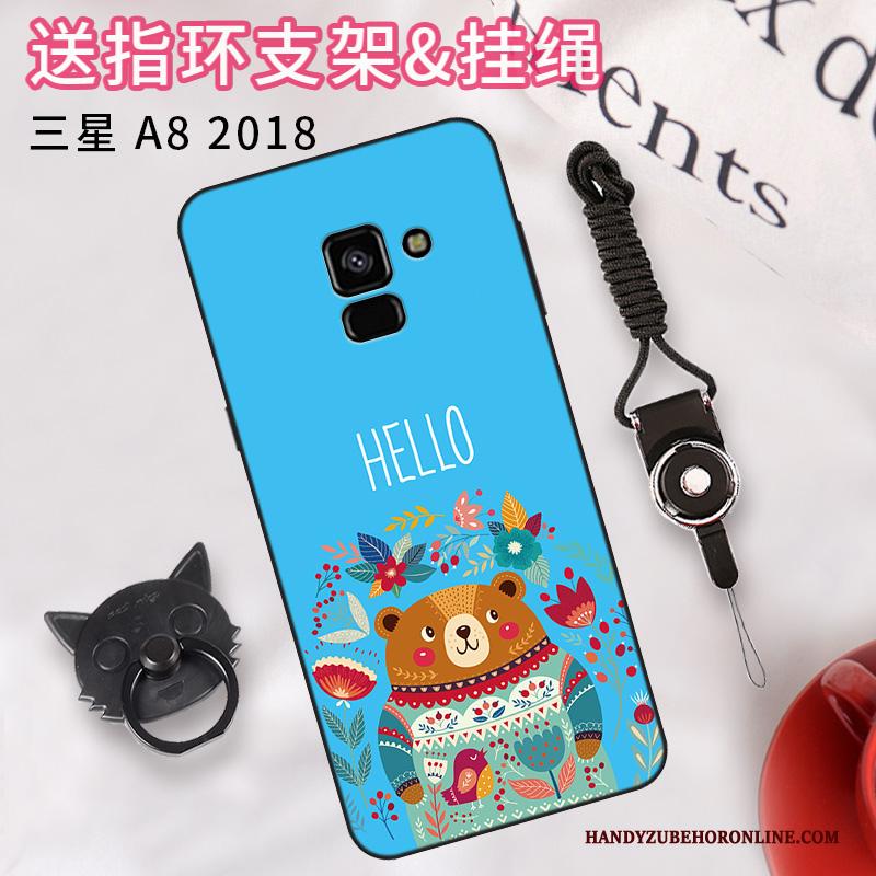 Samsung Galaxy A8 2018 Anti-fall Ster Bescherming Hoesje Telefoon Kleur Eenvoudige Trend