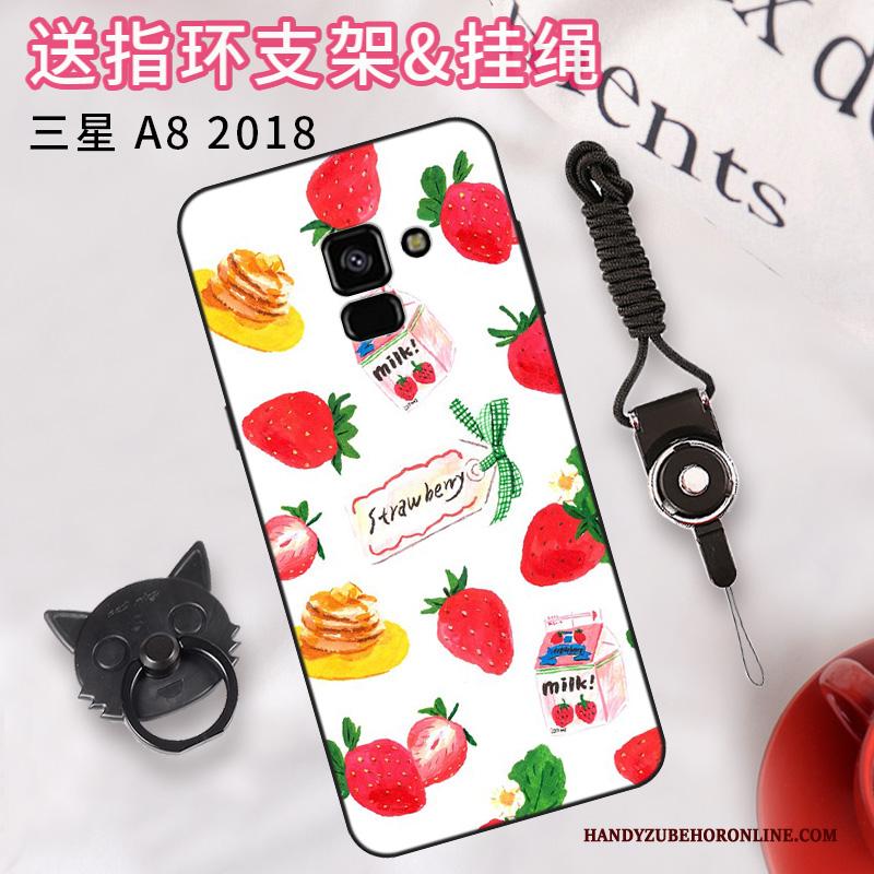 Samsung Galaxy A8 2018 Anti-fall Ster Bescherming Hoesje Telefoon Kleur Eenvoudige Trend