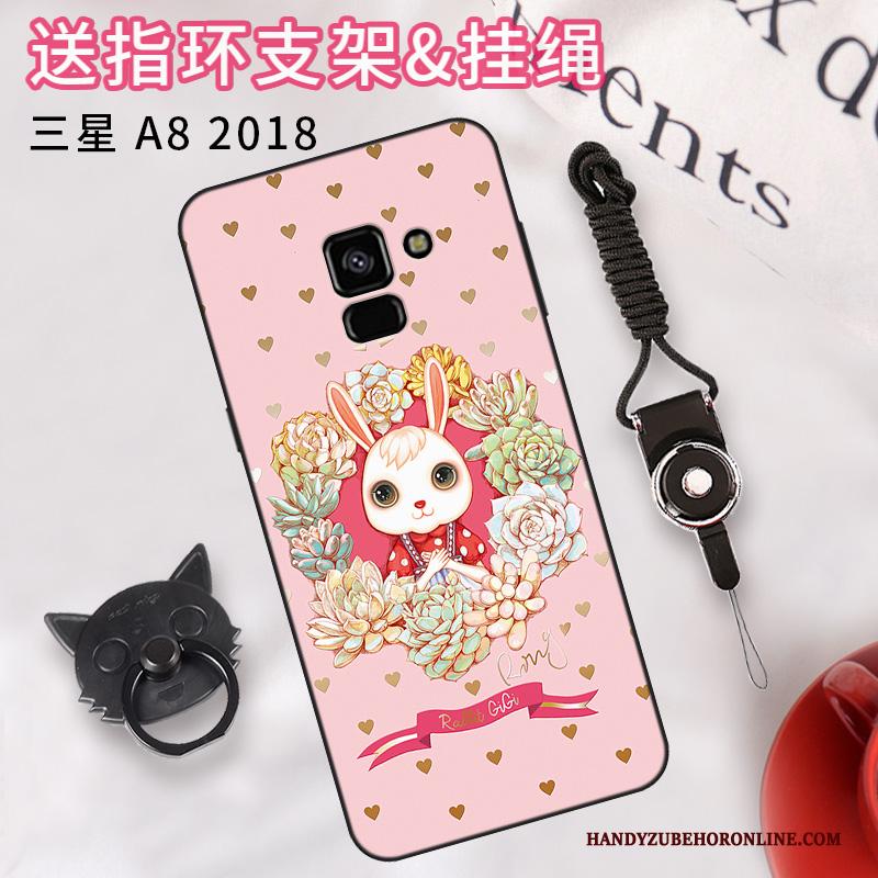 Samsung Galaxy A8 2018 Anti-fall Ster Bescherming Hoesje Telefoon Kleur Eenvoudige Trend