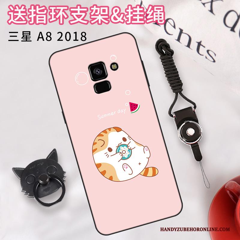 Samsung Galaxy A8 2018 Anti-fall Ster Bescherming Hoesje Telefoon Kleur Eenvoudige Trend