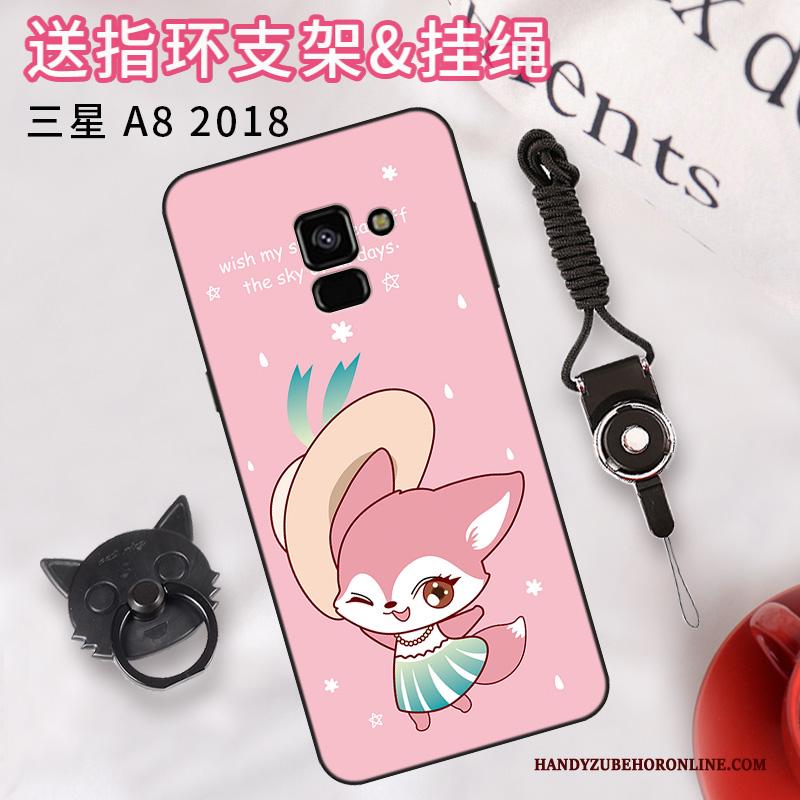 Samsung Galaxy A8 2018 Anti-fall Ster Bescherming Hoesje Telefoon Kleur Eenvoudige Trend