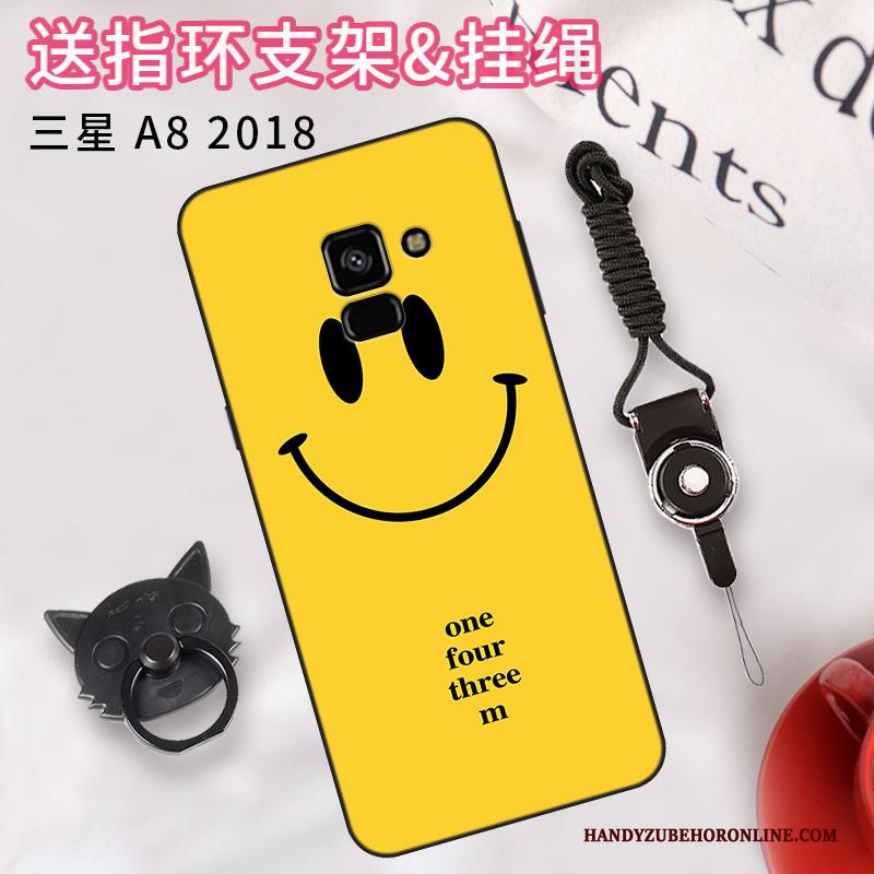 Samsung Galaxy A8 2018 Anti-fall Ster Bescherming Hoesje Telefoon Kleur Eenvoudige Trend