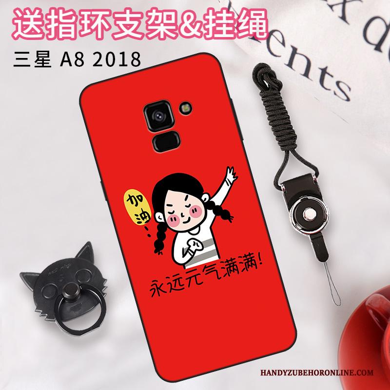 Samsung Galaxy A8 2018 Anti-fall Ster Bescherming Hoesje Telefoon Kleur Eenvoudige Trend