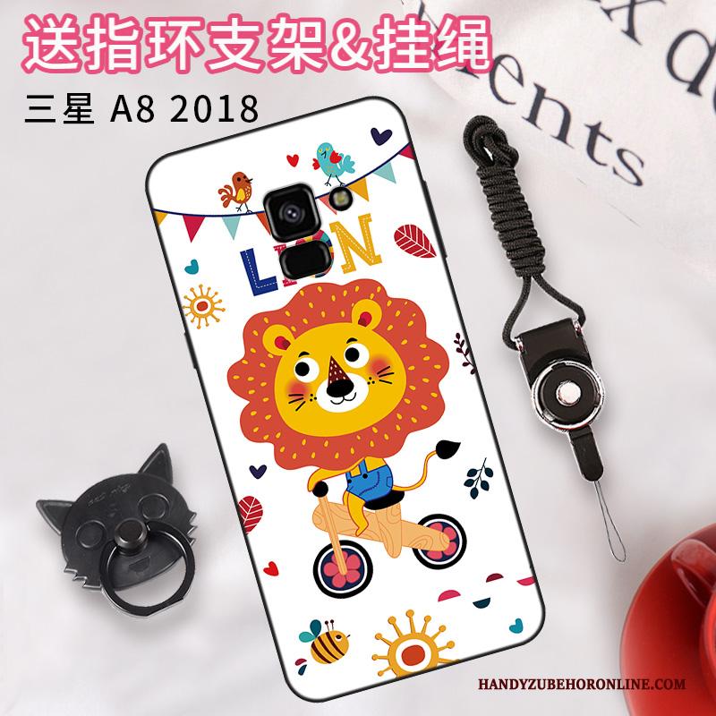 Samsung Galaxy A8 2018 Anti-fall Ster Bescherming Hoesje Telefoon Kleur Eenvoudige Trend