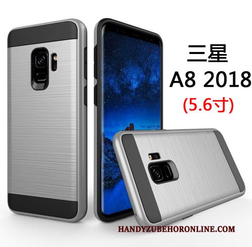 Samsung Galaxy A8 2018 Hard Hoesje Telefoon Mobiele Telefoon Groen Anti-fall Bedrijf All Inclusive