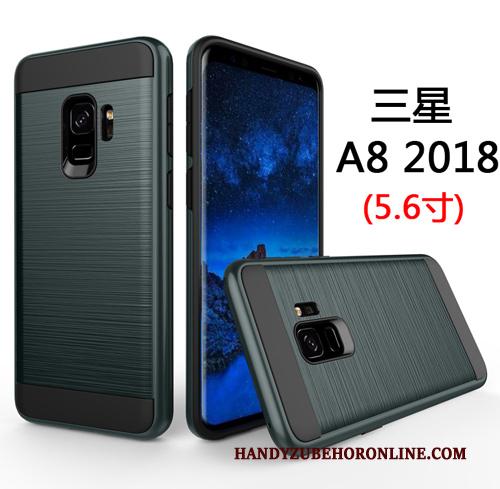 Samsung Galaxy A8 2018 Hard Hoesje Telefoon Mobiele Telefoon Groen Anti-fall Bedrijf All Inclusive