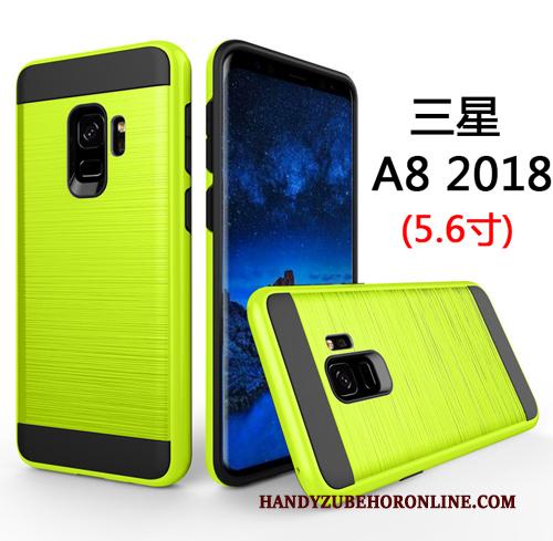 Samsung Galaxy A8 2018 Hard Hoesje Telefoon Mobiele Telefoon Groen Anti-fall Bedrijf All Inclusive