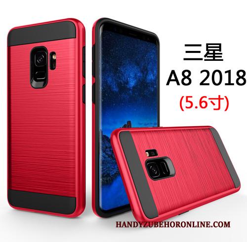 Samsung Galaxy A8 2018 Hard Hoesje Telefoon Mobiele Telefoon Groen Anti-fall Bedrijf All Inclusive