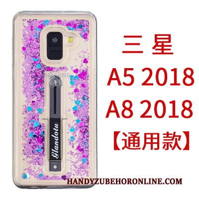 Samsung Galaxy A8 2018 Hoes Roze Hanger Hoesje Telefoon Ster Zacht Scheppend