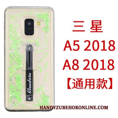 Samsung Galaxy A8 2018 Hoes Roze Hanger Hoesje Telefoon Ster Zacht Scheppend